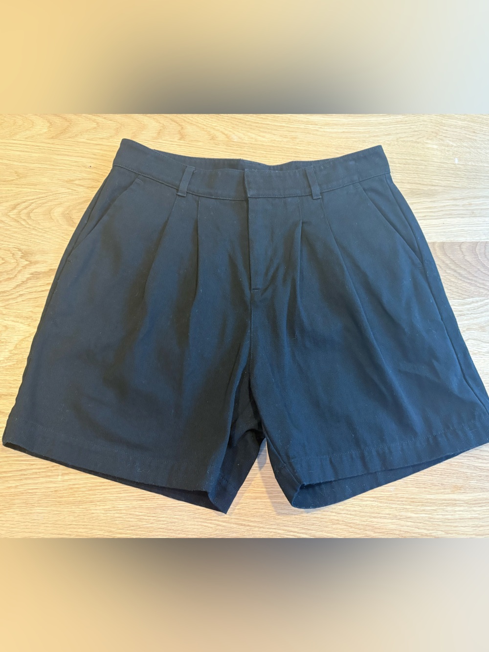 Anine Bing Black High-Rise Tailored Shorts